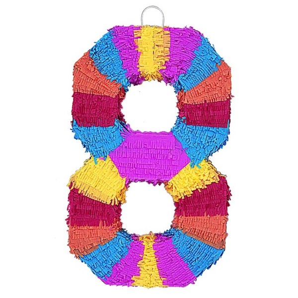 Farverig fest sjov Piñata nummer 8