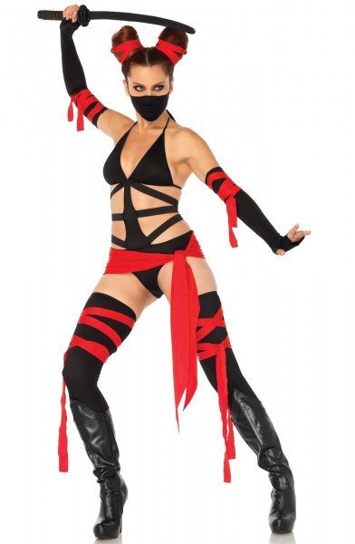 Super sexet ninja kriger Naomi kostume