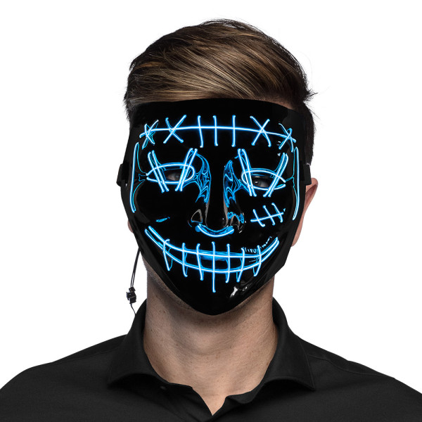 LED Killer-Maske blau 3