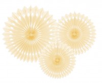 Preview: 3 cream Kate paper rosettes