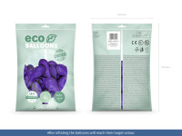 Vorschau: 100 Eco Pastell Ballons violett 26cm