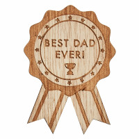 Vorschau: Best Dad Ever Holz Button