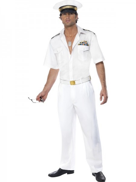 Disfraz de capitán Top Gun para hombre