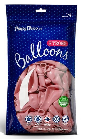 50 globos rosa pastel Partystar 27cm