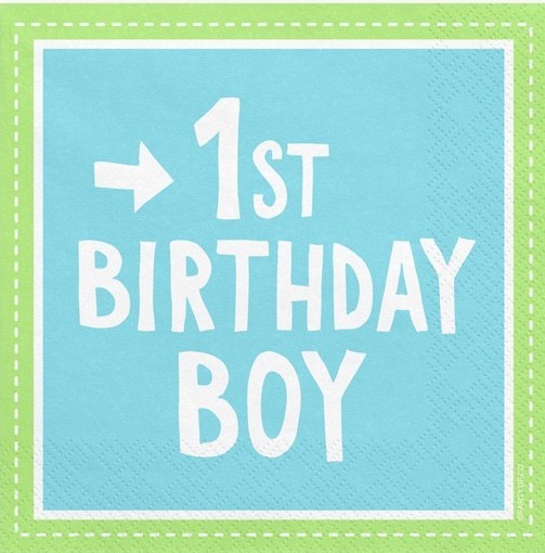 20 tovaglioli First Birthday Boy