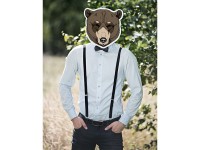 Oversigt: Grizzly bjørn papirmaske med bånd