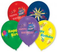 Vorschau: 10 Luftballons bunte Geburtstagsparty 25 cm