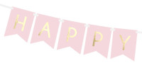 DIY Cheerful Birthday garland light pink 1.75m