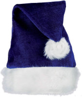 Chapeau de Père Noël bleu