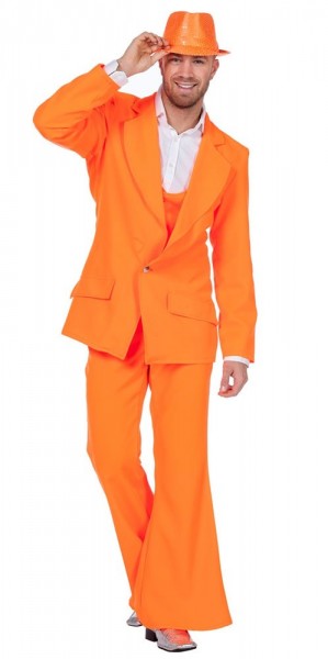 70er Jahre Party Anzug Orange