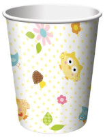 8 Woodland Babyparty Pappbecher 256ml