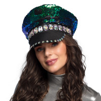Widok: Niebieski kapelusz typu rocker Mandy Candy Glamour