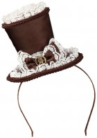Aperçu: Mini chapeau steampunk avec dentelle