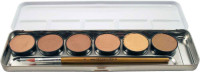 Huidskleur make-up palet 6 kleuren