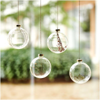 Aperçu: Boule de Noël en verre avec fougère 8cm