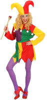 Farverigt Jolly jester kostume