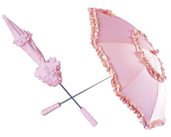 Liefdevolle barokke paraplu roze