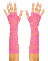 Rosa neon mesh handskar Nena