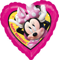 Vista previa: Globo de papel de corazón cumpleaños Minnie
