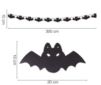 Vista previa: Guirnalda de murciélagos para Halloween 3m