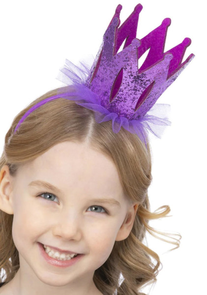 Corona de fieltro con purpurina para niña.
