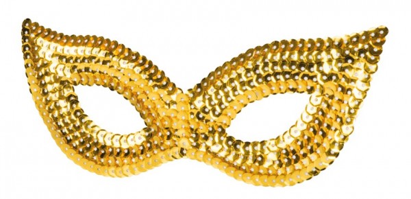 Sequin Glamor Eye Mask Gold 2