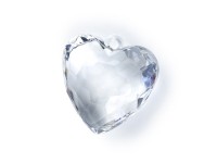 Oversigt: 5 hjerte krystal vedhæng 4 x 4,2 cm