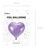 Aperçu: Herzilein ballon en aluminium lavande 45cm