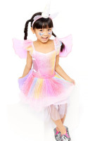 Vista previa: Disfraz de unicornio arcoíris para niñas