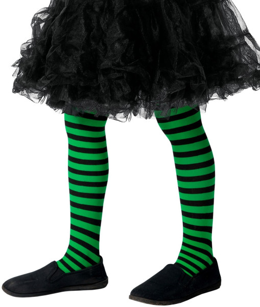 Hekse strømpebukser Elvira sortgrøn