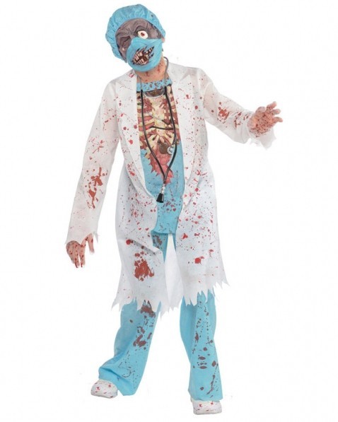 Disfraz infantil de médico jefe zombie