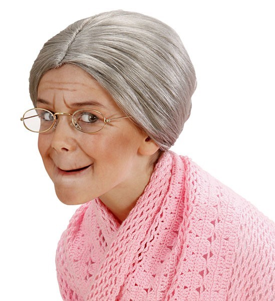Granny Wig for Kids Grey