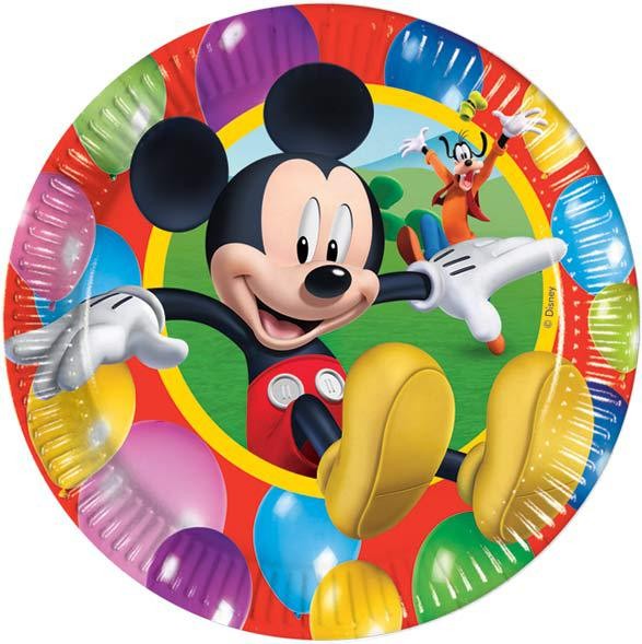 10 platos de papel Mickey Mouse Wunderhaus 20cm