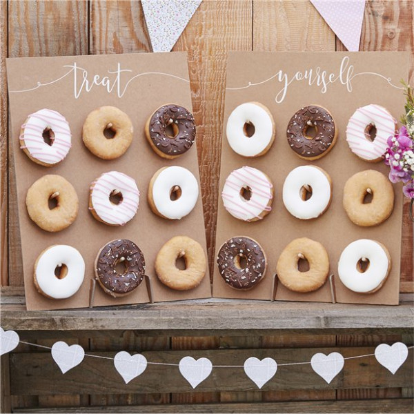 2 Land kærlighed bryllup donut væg