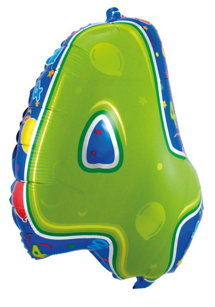 Colorful foil balloon 4th birthday party 2nd