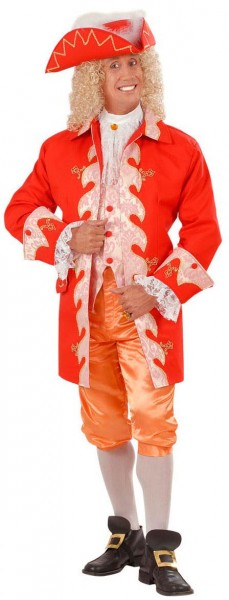Rød adelsmand kostume John Pierre