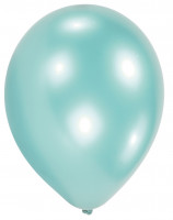 10 turkosa pärlemorballonger Partydancer 27,5cm