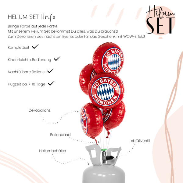 FC Bayern München Ballonbouquet-Set mit Heliumbehälter 3
