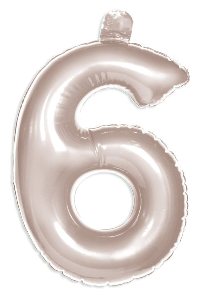 Inflatable number 6 silver