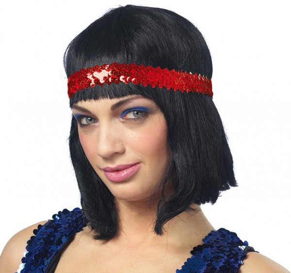 Rotes 20er Jahre Glamour Stirnband
