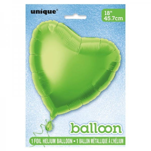 Balon w kształcie serca True Love zielony 2