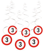 6 Appendiabiti a spirale con numero adesivo 60 cm sul cantiere