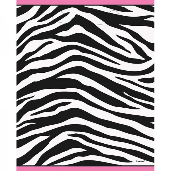 Sacchetti regalo Wild Zebra Party 8 pezzi 2