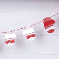 Vorschau: Nordische Weihnacht Handschuh Girlande 1,5m
