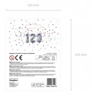 Preview: Number 1 foil balloon silver 35cm