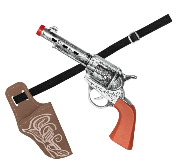 Trzyczęściowy zestaw pistoletów kowbojskich dla dzieci
