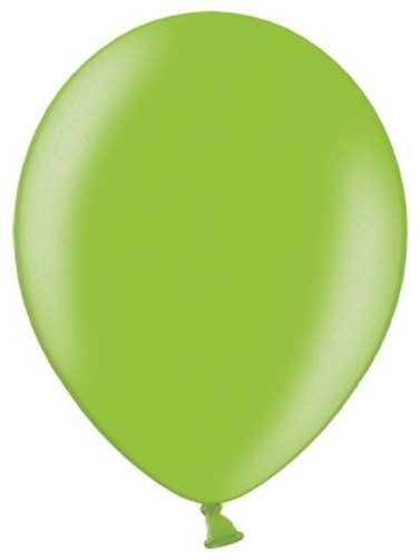 100 feststjerner metalliske balloner æblegrøn 30cm