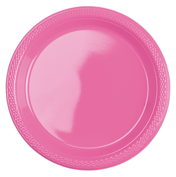 10 plader Mila pink 17,7 cm