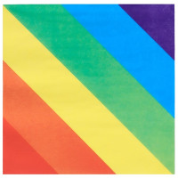 20 rainbow party napkins 33cm
