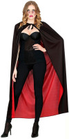 Preview: Reversible cape black-red for adults